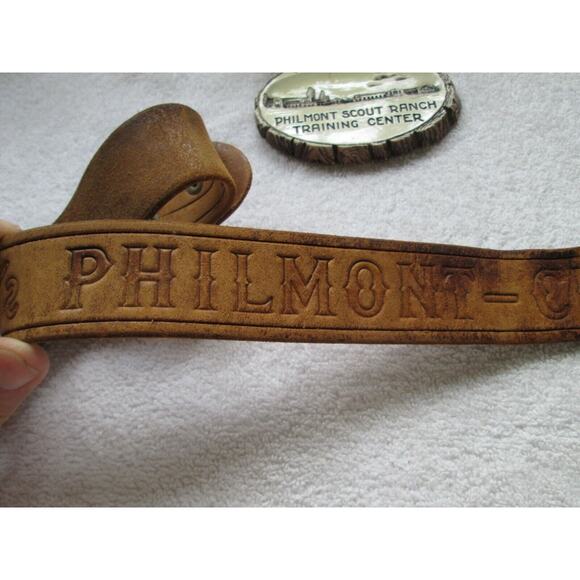 Philmont belt & buckle, Cimarron, N.Mexico, Philmont scout ranch, tooth/Philmont - Picture 5 of 10